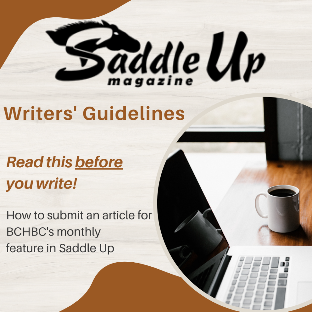 Saddle Up Magazine Writers’ Guidelines